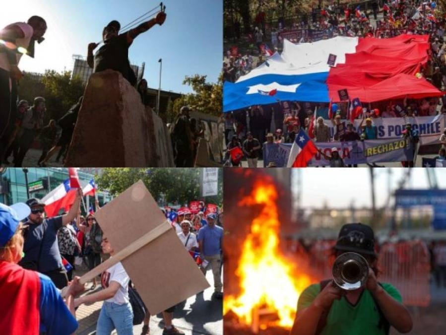 Destrozos y policías heridos: las violentas protestas en Chile (FOTOS)