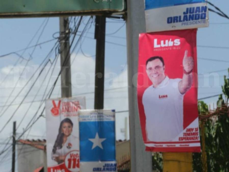 Propaganda política atesta calles de Tegucigalpa