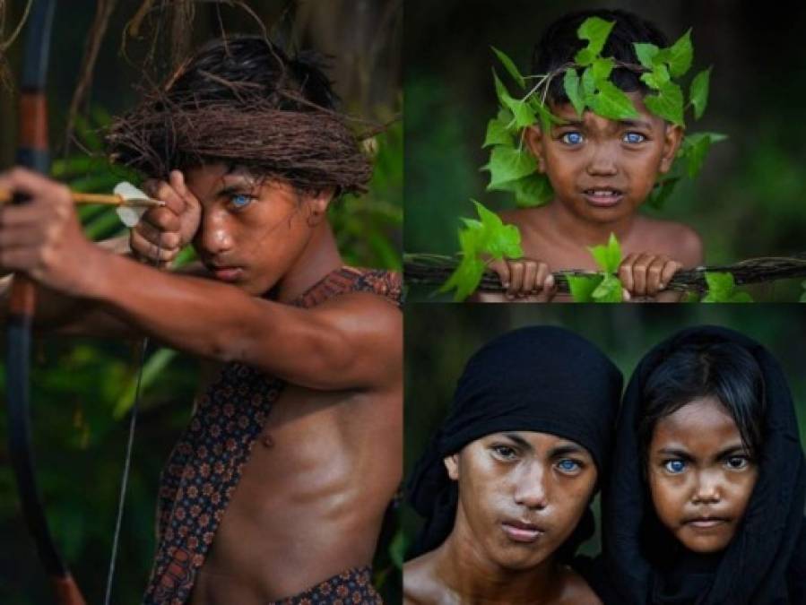 Los hipnotizantes ojos azules y brillantes de una tribu en Indonesia (FOTOS)