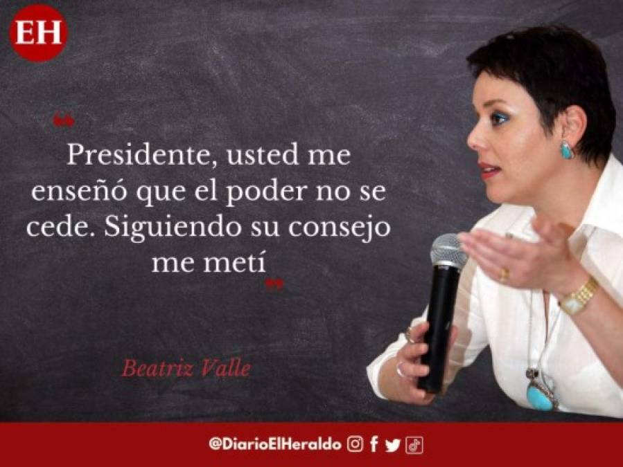 Las frases de Beatriz Valle a 'Mel' Zelaya tras elección de junta directiva en el Congreso