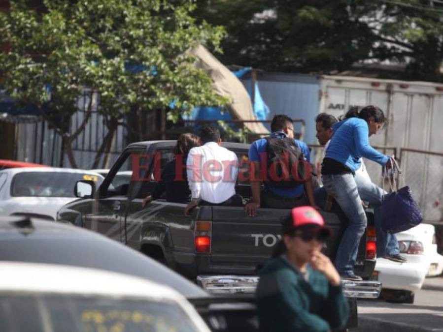 FOTOS: Así se vive el paro de transporte en la colonia Loarque, al sur de la capital de Honduras