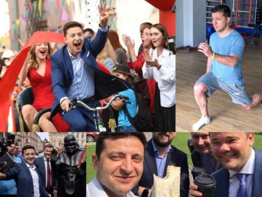 Amante del ejercicio y de selfies alocadas, así es el presidente de Ucrania Volodímir Zelenski