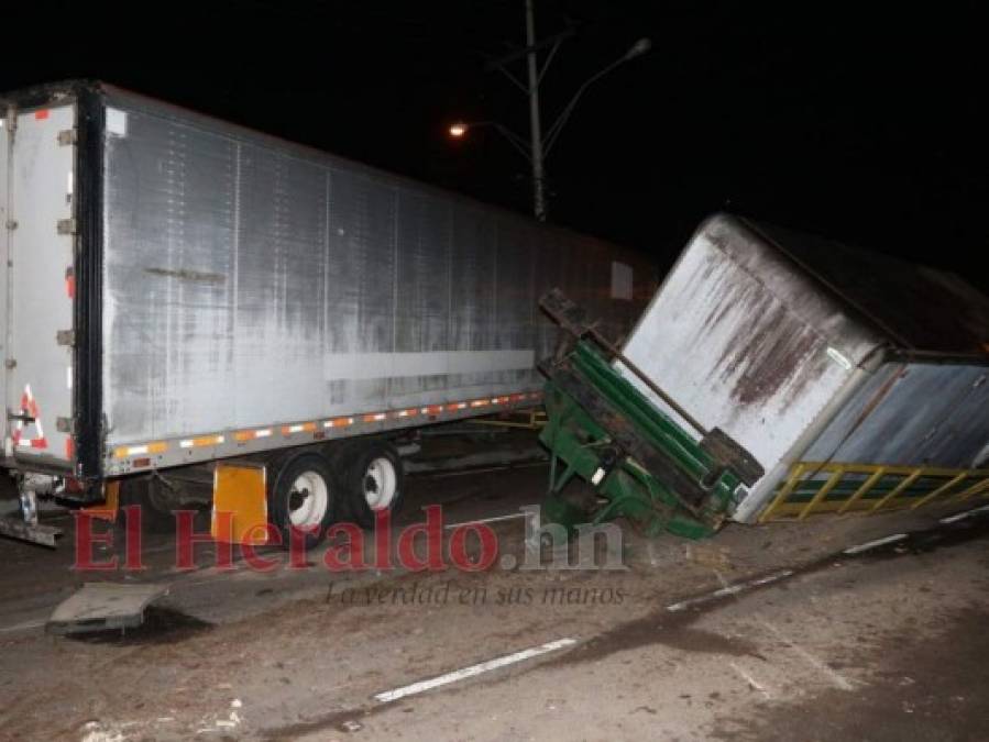 Pérdidas materiales y heridos: Así ocurrió el choque de una rastra con un tractor en la CA-5