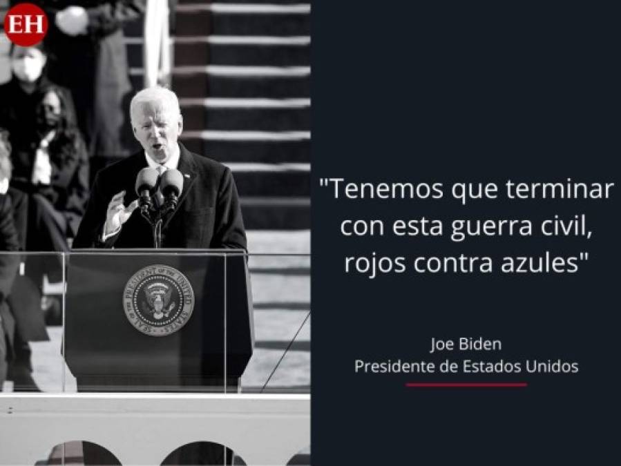 Las frases del primer discurso de Joe Biden como presidente de EEUU