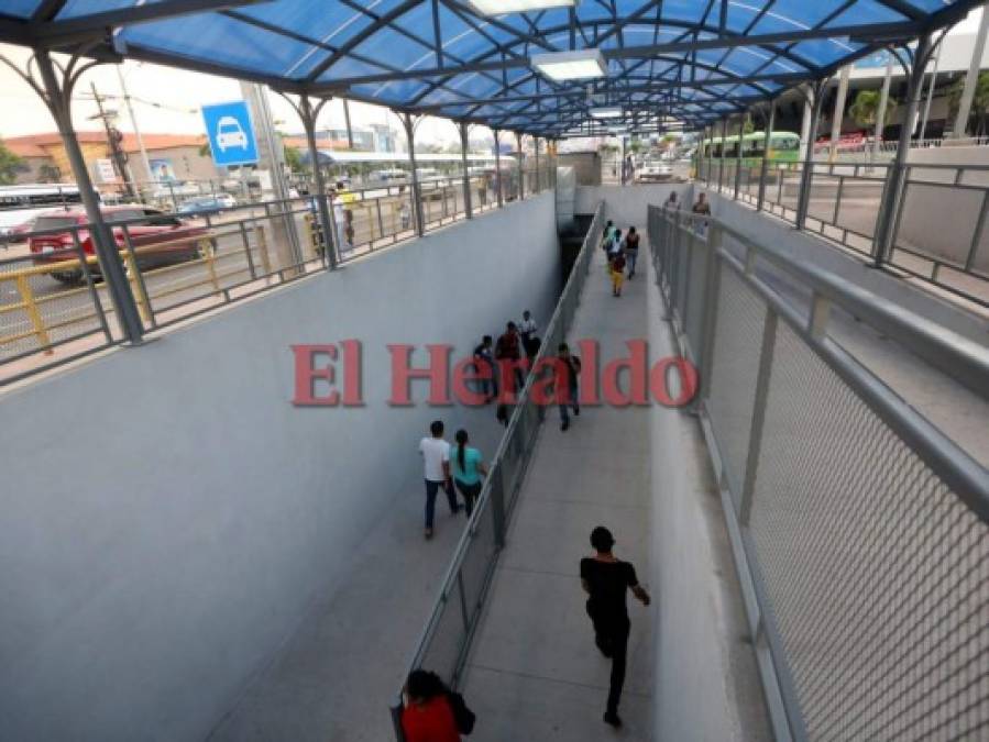 Imágenes del primer túnel peatonal en la capital de Honduras