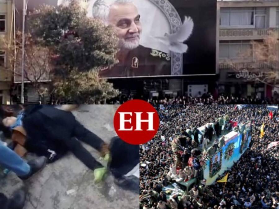 Las imágenes más impactantes de la estampida que dejó 53 muertos en funeral de Soleimani