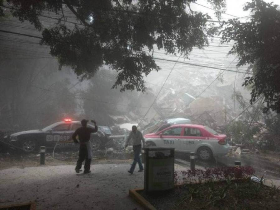 Hondureño comparte dramáticas fotos del sismo de 7.1 en México