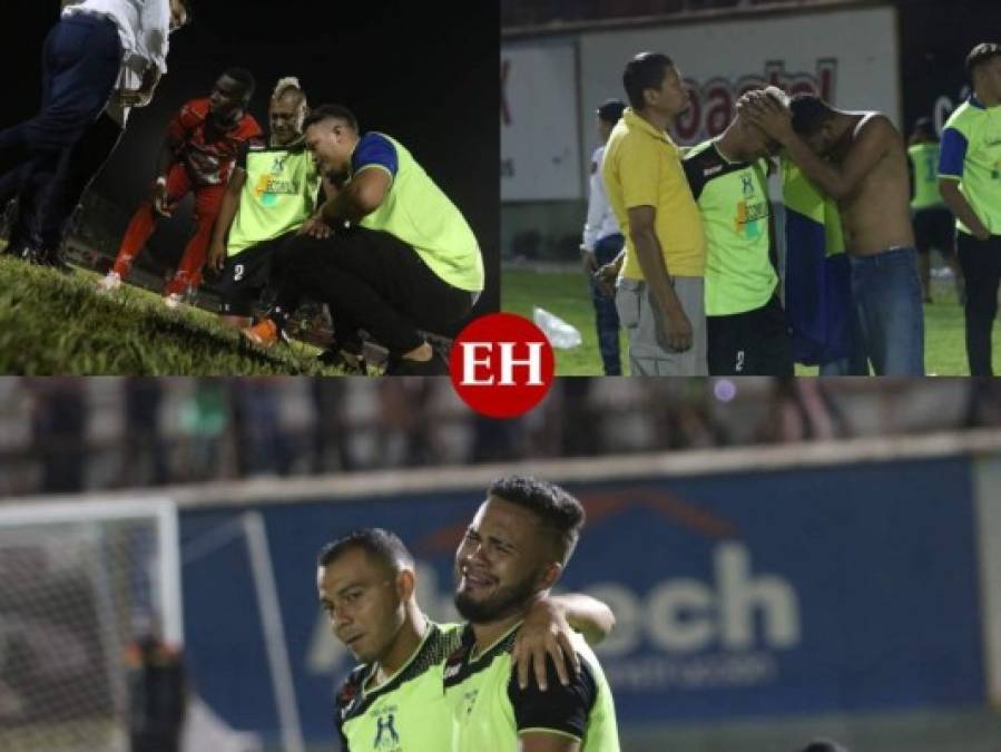 FOTOS: Tristeza, lágrimas y dolor en los jugadores del Olancho FC tras perder la final de la Liga de Ascenso ante Real Sociedad