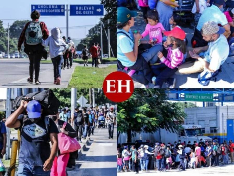 FOTOS: Caravana migrante de hondureños se diluye ante presión policial en Guatemala