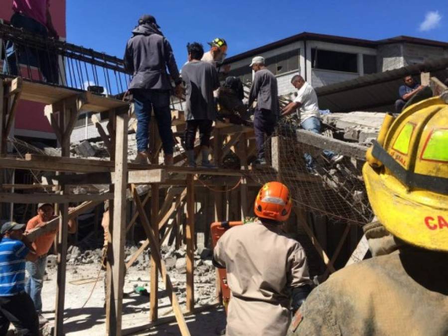 Las fotos del desplome de muro donde murió albañil en Comayagua