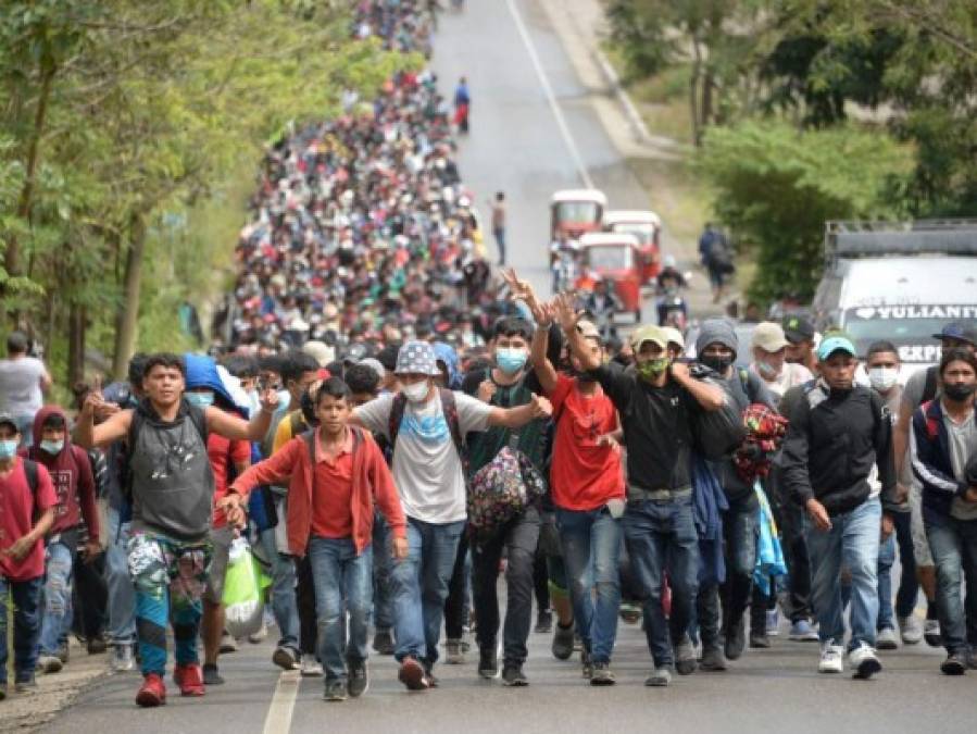 Las 20 fotos más impactantes de la caravana migrante