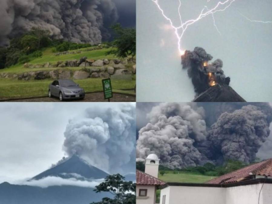 Impactantes imágenes de la explosión del Volcán de Fuego en Guatemala