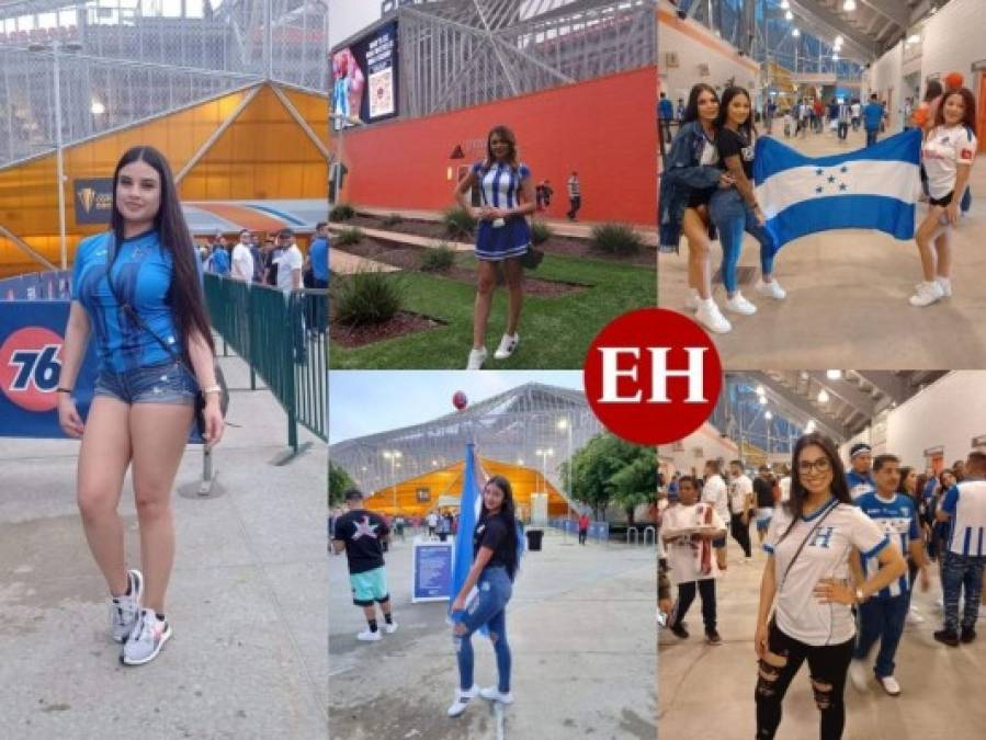 Las bellezas catrachas en el BBVA Compass para el Honduras-Granada