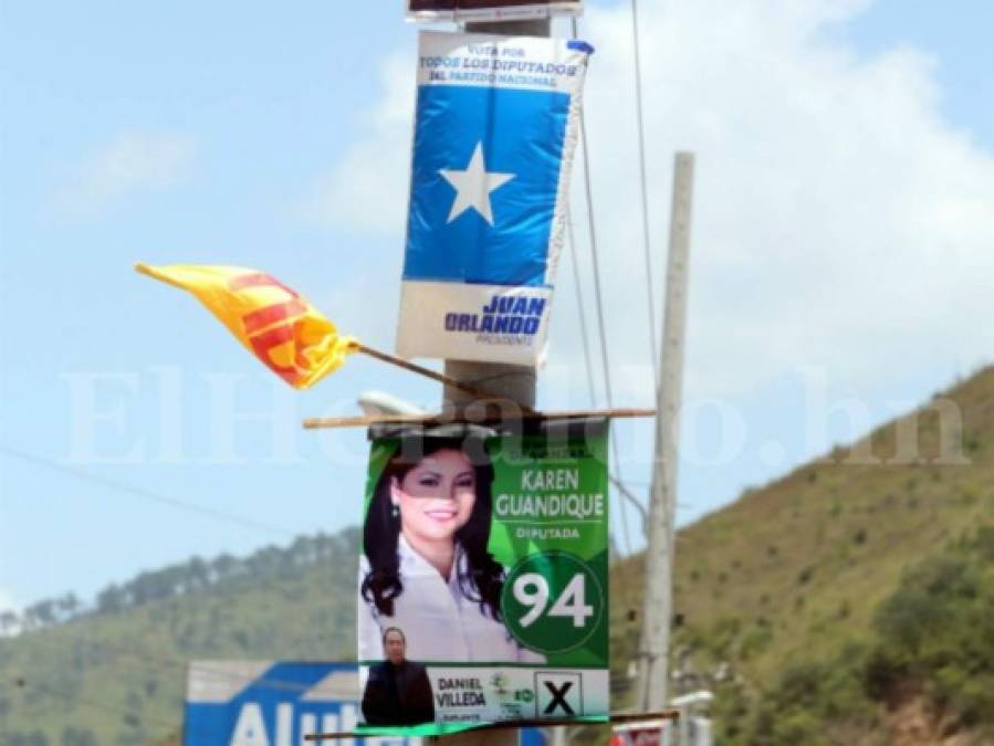 Propaganda política atesta calles de Tegucigalpa