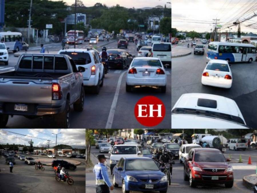 FOTOS: Rotonda en Loarque agudiza caos vial en la salida al sur de la capital