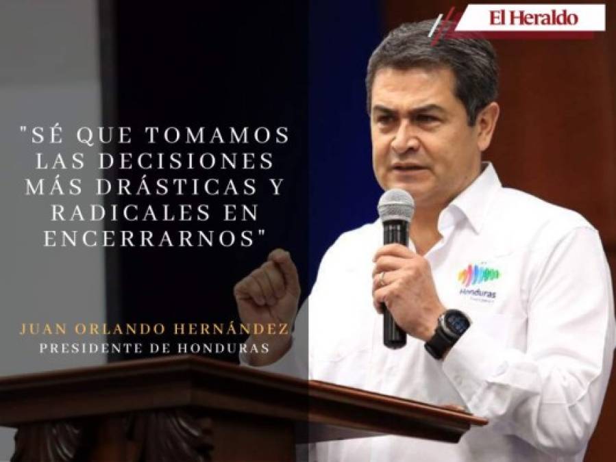 Las frases de JOH sobre reapertura inteligente en Honduras