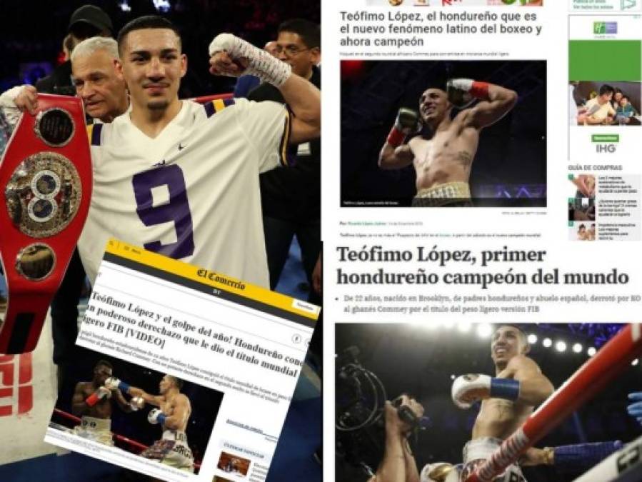 FOTOS: Hondureño Teófimo López acapara las portadas de medios internacionales