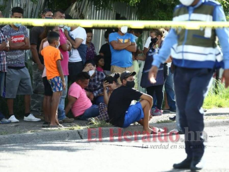 En imágenes: El drama de familiares de conductor asesinado este jueves en la capital  