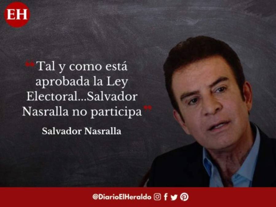 Las frases de Salvador Nasralla luego de la aprobación de la nueva Ley Electoral