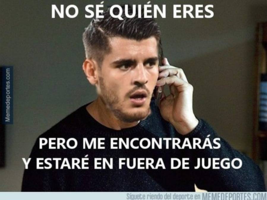 Álvaro Morata y su fuera de juego deja ola de memes