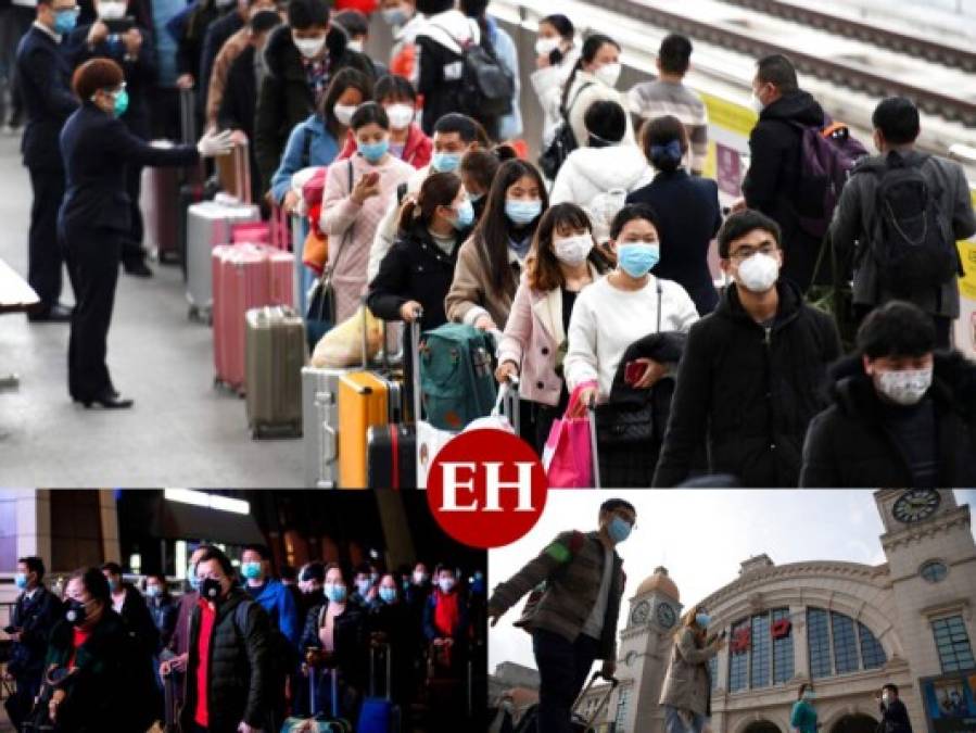 FOTOS: Miles de pasajeros abandonan Wuhan tras el fin del confinamiento
