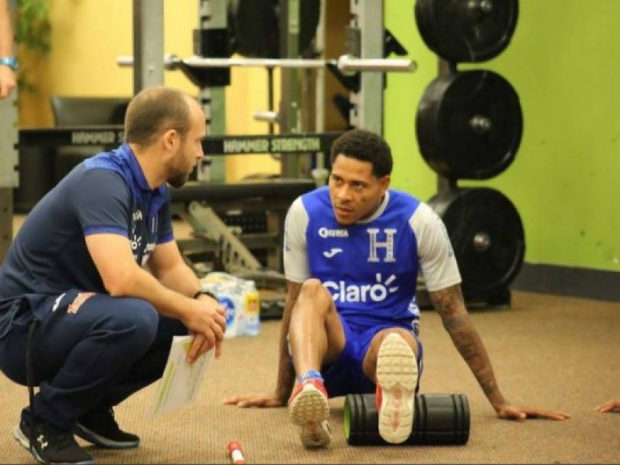 La Selección de Honduras hizo trabajo regenerativo y preventivo en gimnasio de Nueva Jersey previo al amistoso ante Ecuador