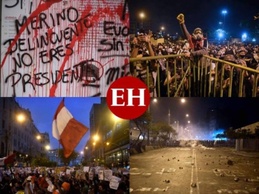 FOTOS: Renuncia de Manuel Merino, presidente Perú, desata celebración en las calles   