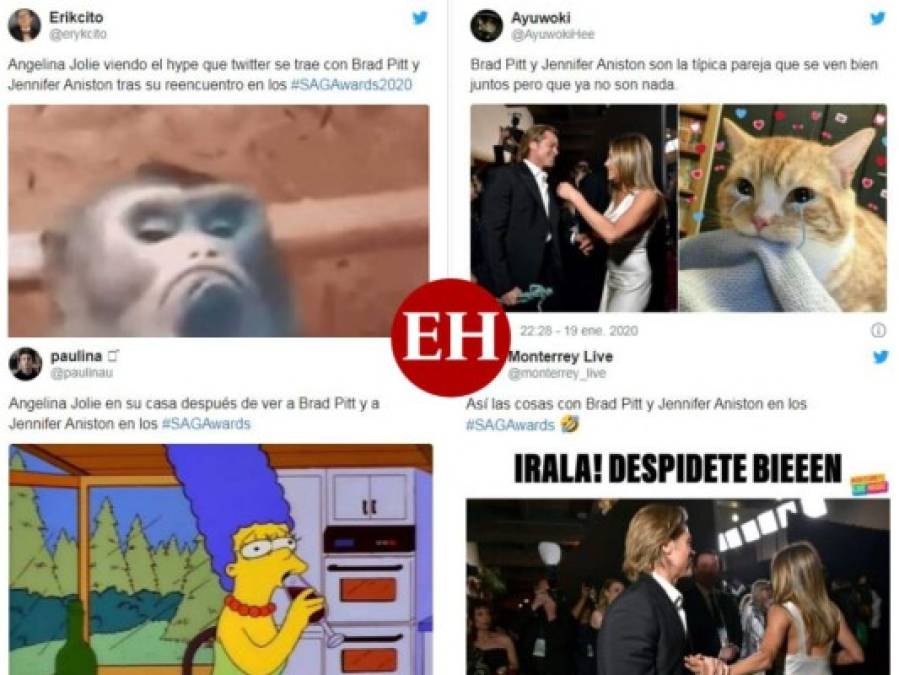 Brad Pitt y Jennifer Aniston se reencuentran y los memes se hacen virales