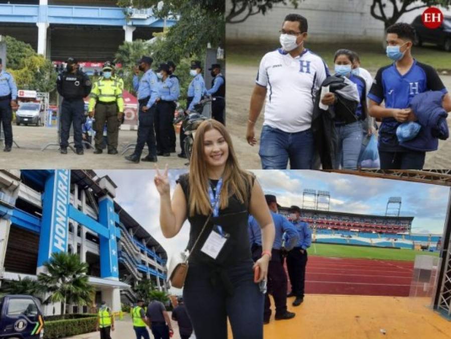 ¡Ambientazo! Aficionados hondureños le dan color al estadio Olímpico en el duelo ante Panamá