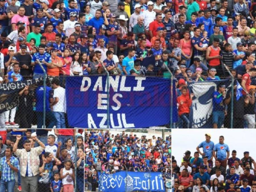 FOTOS: Danlí se viste de azul para recibir a Motagua vs Real de Minas en el Estadio Marcelo Tinoco