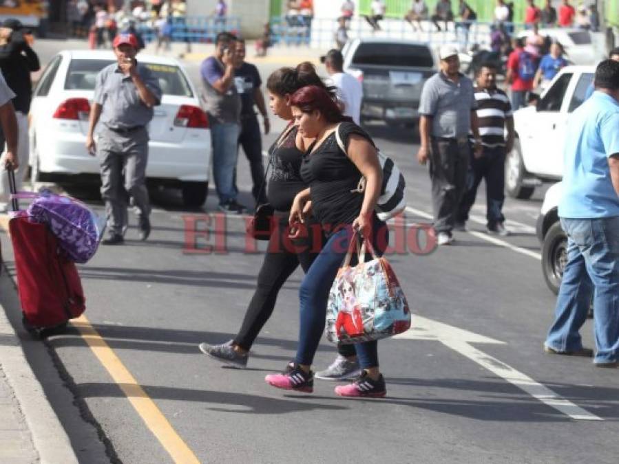 FOTOS: Así se vive el paro de transporte en la colonia Loarque, al sur de la capital de Honduras