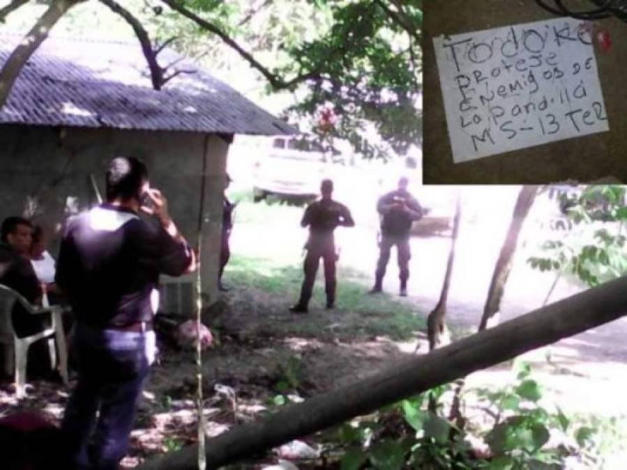 Dantescos hechos violentos donde criminales dejaron rótulos a sus víctimas en Honduras