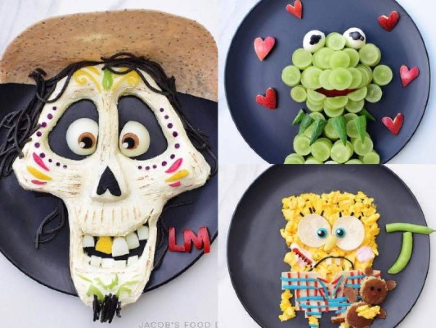 Increíbles obras de arte hechas de comida por una madre para sus hijos