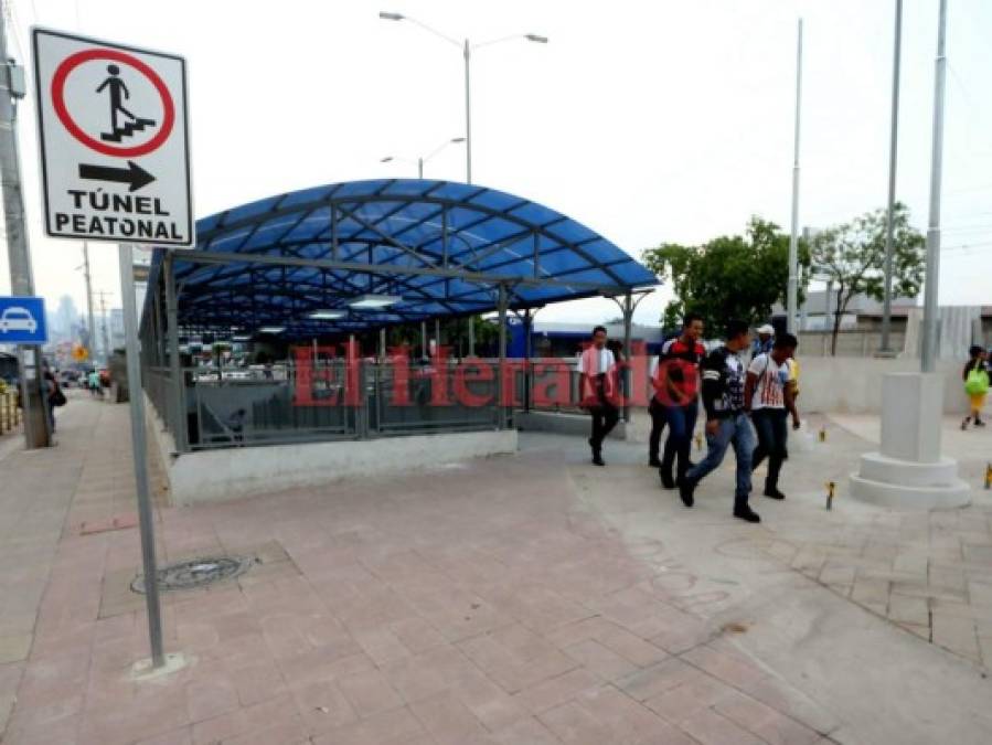 Imágenes del primer túnel peatonal en la capital de Honduras