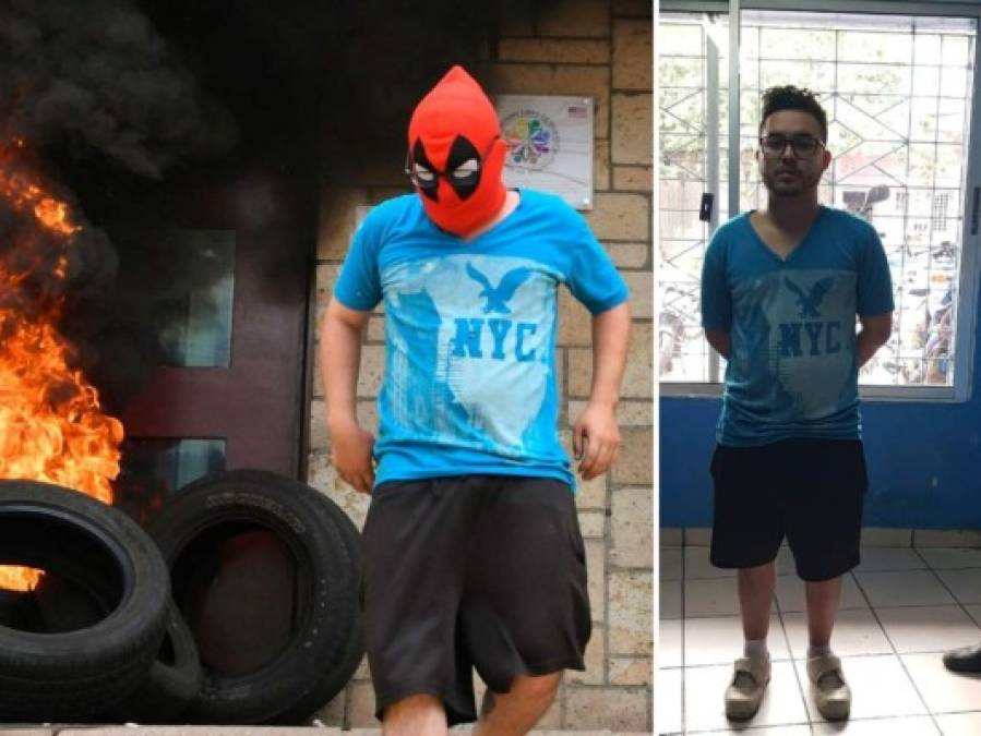Estas imágenes delatan a joven detenido por quema de Embajada de EEUU en Honduras