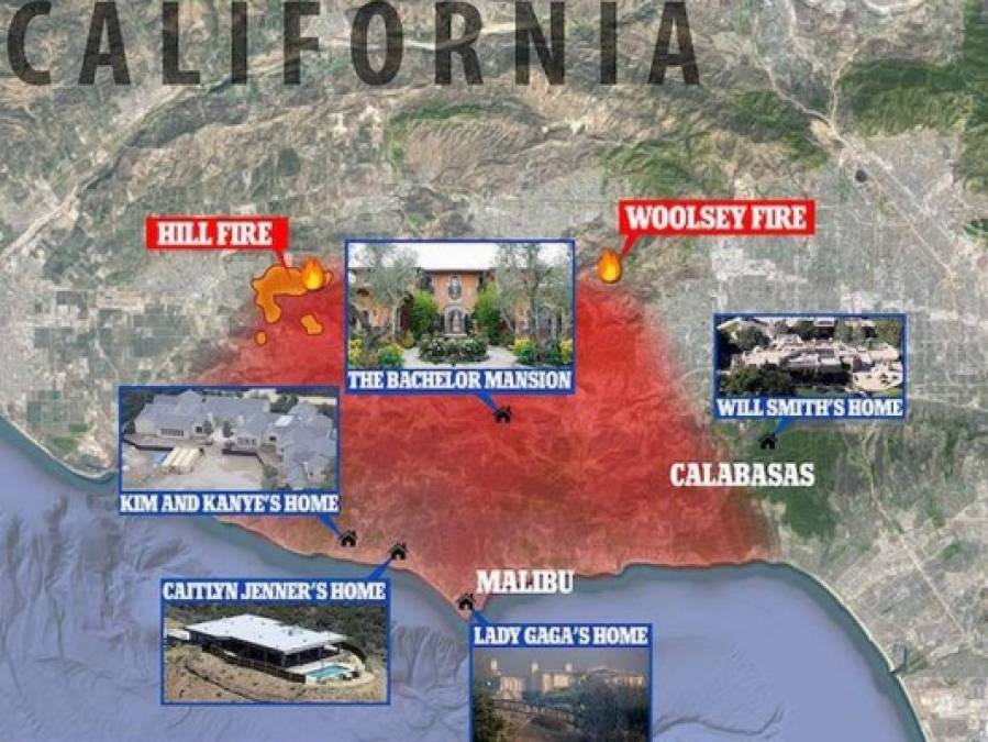 Los famosos cuyas millonarias casas fueron pasto del fuego en California