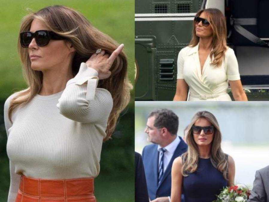 FOTO: Los looks de la Primera Dama de EE UU, Melania Trump, donde aparece sin brasier