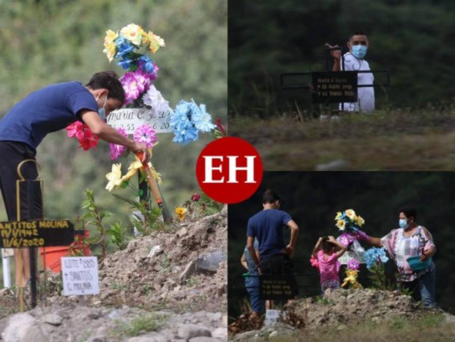 Drama de familias hondureñas en cementerio donde yace mayoría de víctimas de covid-19 (FOTOS)