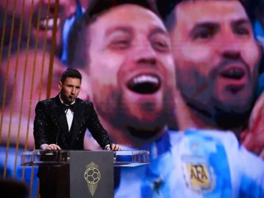 Así vivió Messi la entrega de su séptimo Balón de Oro (Fotos)