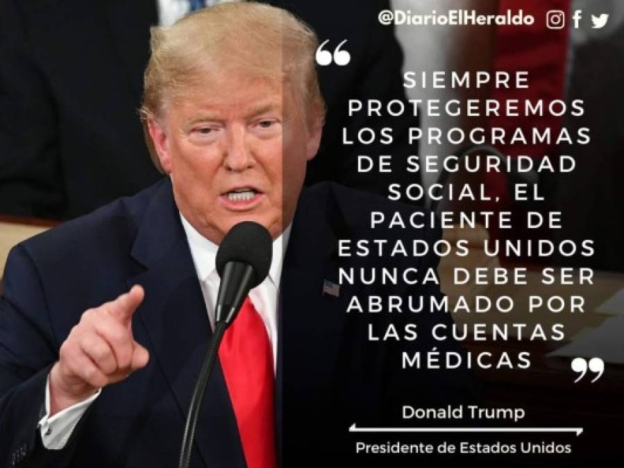 Las destacadas frases de Trump en su discurso del Estado de la Unión