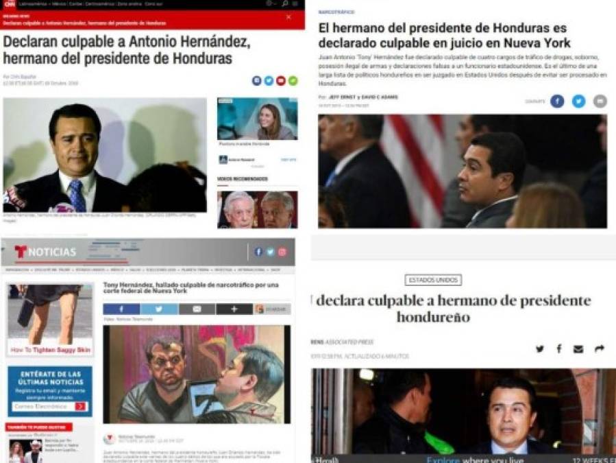 Así cubre la prensa internacional: Tony Hernández culpable