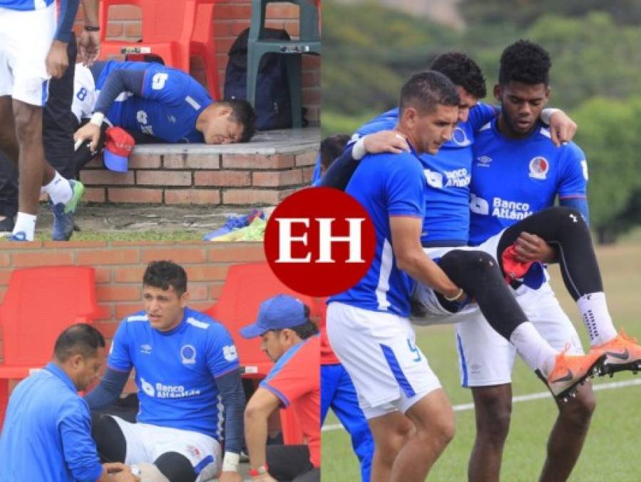 FOTOS: El dolor de Harold Fonseca tras lesionarse en el entreno de Olimpia