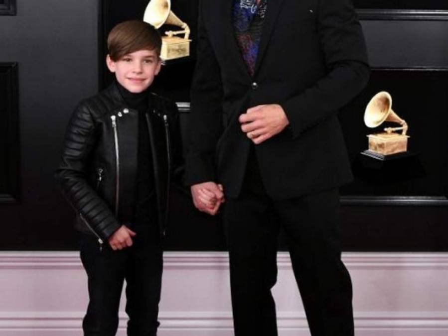 Matteo, uno de los hijos de Ricky Martin, conquistó en la alfombra roja de los Grammy