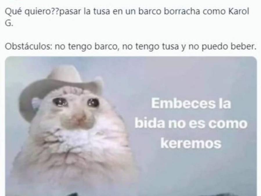 Los memes de Karol G por sus vacaciones en México