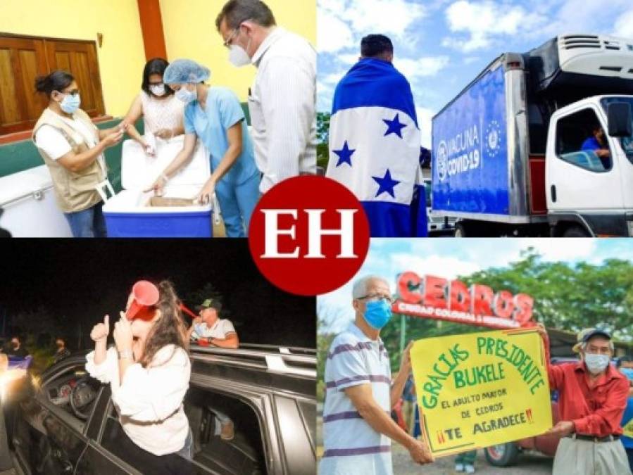 Algarabía y esperanza por llegada de vacunas de El Salvador a los municipios de Honduras