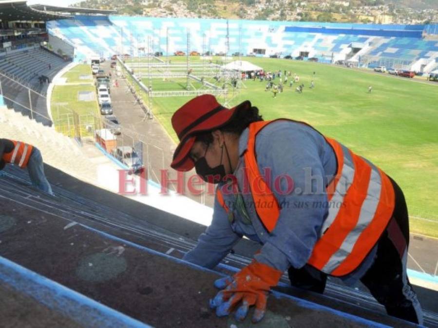 Así luce el Nacional con la instalación de un mega escenario para la toma de posesión  