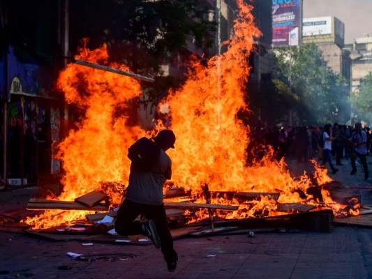 Las fotos más impactantes de las violentas protestas en Chile