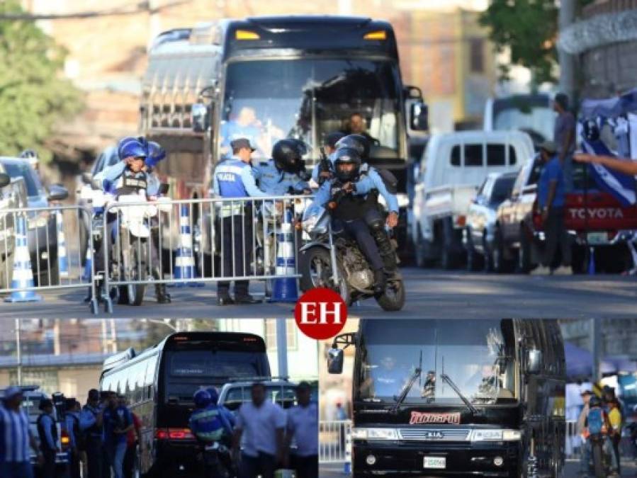 FOTOS: Así fue la llegada de Puerto Rico al Estadio Nacional de Tegucigalpa