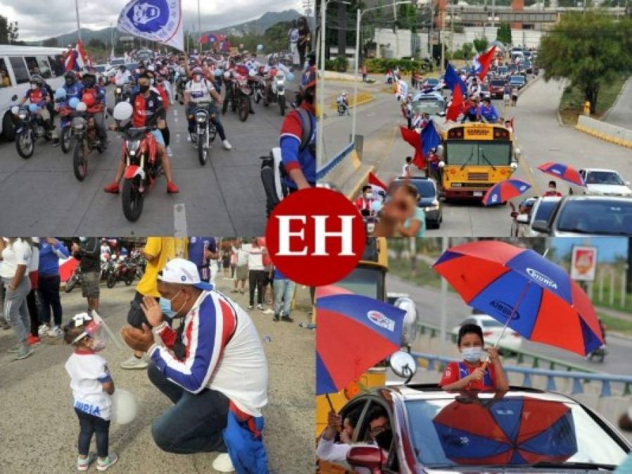 FOTOS: Así fue la mega caravana que realizaron los aficionados merengues por los 109 años de Olimpia   