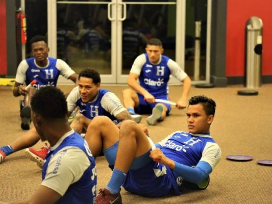 La Selección de Honduras hizo trabajo regenerativo y preventivo en gimnasio de Nueva Jersey previo al amistoso ante Ecuador